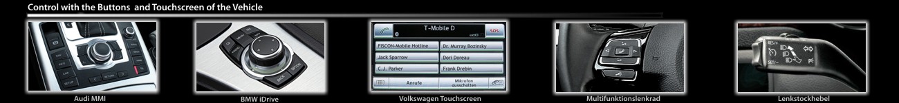 Bedienung über die Tasten des Fahrzeugs